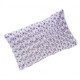 CHINEY - Coussin 30x50 cm uni relief d'un motif rosace prune