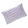 CHINEY - Coussin 30x50 cm uni relief d'un motif rosace prune