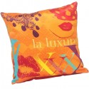 LUXURE - Coussin 30 x 30 cm Brodé Velours