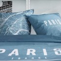 Parure de lit housse de couette 240 x 220 cm Bleu Blanc