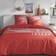 LONDON - Parure de lit 220 x 240 - Motif rouge blanc